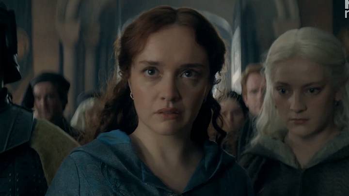 Alicent Hightower (Olivia Cooke) and Helaena Targaryen (Phia Saban) in the House of the Dragon season teaser trailer