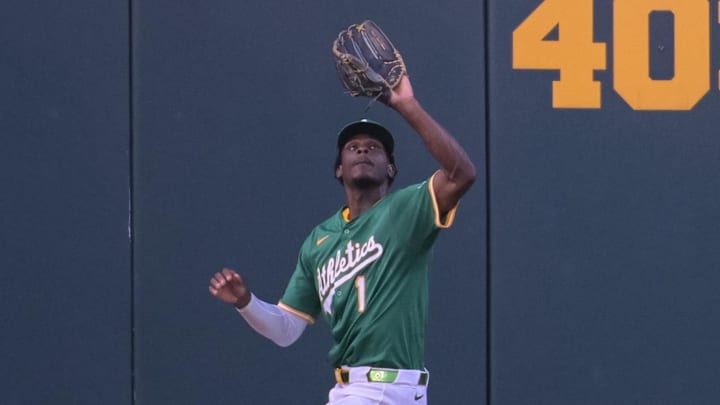 Athletics rookie outfielder Denzel Clarke has quickly made a name for himself with several highlight-reel catches.