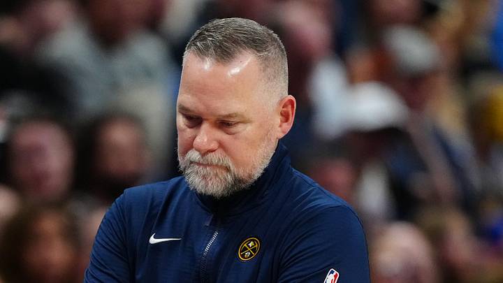 Apr 6, 2025; Denver, Colorado, USA; Denver Nuggets head coach Michael Malone during the third quarter against the Indiana Pacers at Ball Arena. Mandatory Credit: Ron Chenoy-Imagn Images Apr 6, 2025; Denver, Colorado, USA; Denver Nuggets head coach Michael Malone during the third quarter against the Indiana Pacers at Ball Arena. Mandatory Credit: Ron Chenoy-Imagn Images