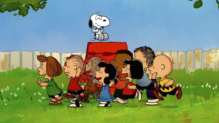 The Peanuts gang and Snoopy in “Lucy’s School,” now streaming on Apple TV+.