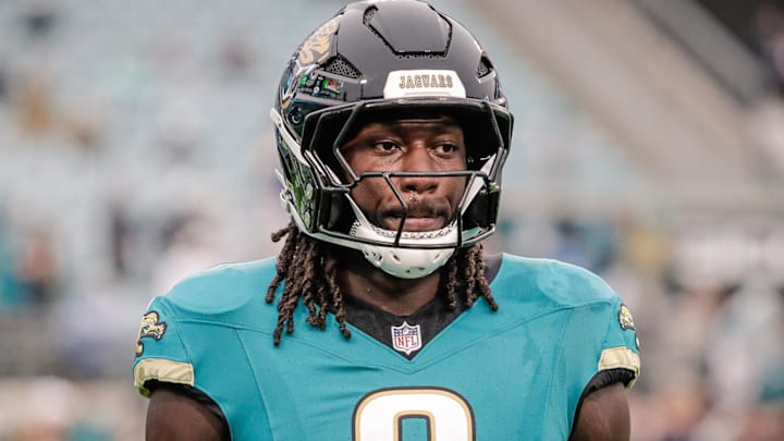 Jacksonville Jaguars LB Devin Lloyd stands on the field during pregame warmups against the Indianapolis Colts. Jacksonville Jaguars LB Devin Lloyd stands on the field during pregame warmups against the Indianapolis Colts.