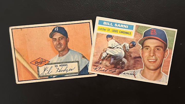 1952 Topps Gil Hodges and 1956 Topps Bill Sarni