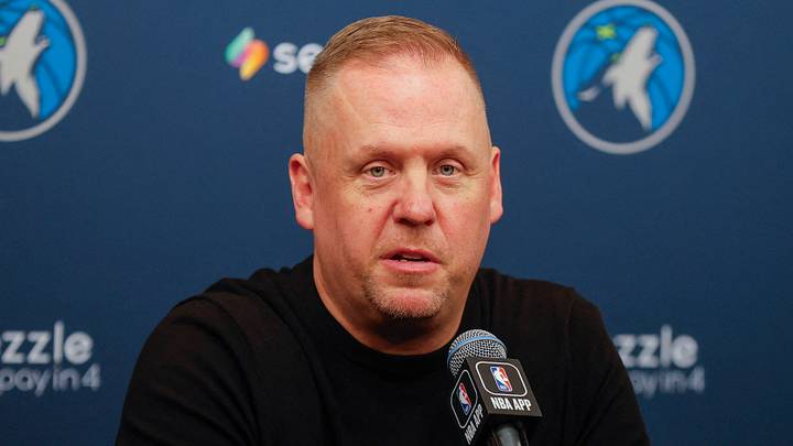 Sep 29, 2025; Minneapolis, MN, USA; Minnesota Timberwolves president of basketball operations Tim Connelly speaks to the media during media day at Target Center. Mandatory Credit: Bruce Kluckhohn-Imagn Images Sep 29, 2025; Minneapolis, MN, USA; Minnesota Timberwolves president of basketball operations Tim Connelly speaks to the media during media day at Target Center. Mandatory Credit: Bruce Kluckhohn-Imagn Images