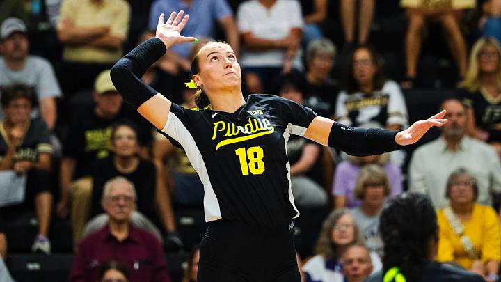 Purdue freshman outside hitter Addy Tindall. Purdue freshman outside hitter Addy Tindall.