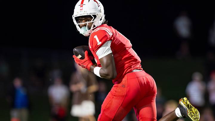 Tay Ellis during Millard South's first game of the 2026 season. 