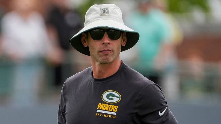 Green Bay Packers defensive coordinator Jonathan Gannon surveys a joint practice with the Arizona Cardinals on Wednesday, Aug. 26, 2026, at Ray Nitschke Field in Ashwaubenon, Wisconsin. Green Bay Packers defensive coordinator Jonathan Gannon surveys a joint practice with the Arizona Cardinals on Wednesday, Aug. 26, 2026, at Ray Nitschke Field in Ashwaubenon, Wisconsin.