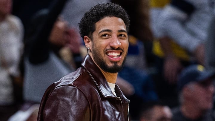 Indiana Pacers guard Tyrese Haliburton (0) in the second half against the Houston Rockets at Gainbridge Fieldhouse. Indiana Pacers guard Tyrese Haliburton (0) in the second half against the Houston Rockets at Gainbridge Fieldhouse.