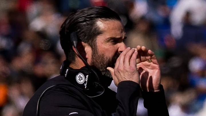 Manny Diaz, head football coach at Duke, shouts during the Tony the Tiger Sun Bowl against Arizona State at Sun Bowl Stadium in El Paso, Texas, on Wednesday, Dec. 31, 2025. Manny Diaz, head football coach at Duke, shouts during the Tony the Tiger Sun Bowl against Arizona State at Sun Bowl Stadium in El Paso, Texas, on Wednesday, Dec. 31, 2025.