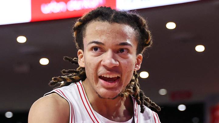 Houston Cougars guard Kingston Flemings (4) reacts against Middle Tennessee at Fertitta Center on December 29, 2025.