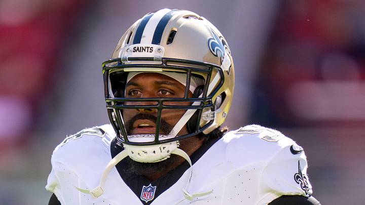 August 18, 2024; Santa Clara, California, USA; New Orleans Saints defensive end Cameron Jordan (94) before the game against the San Francisco 49ers at Levi's Stadium. Mandatory Credit: Kyle Terada-Imagn Images August 18, 2024; Santa Clara, California, USA; New Orleans Saints defensive end Cameron Jordan (94) before the game against the San Francisco 49ers at Levi's Stadium. Mandatory Credit: Kyle Terada-Imagn Images