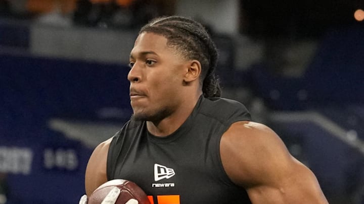 Notre Dame running back Jadarian Price during the NFL Scouting Combine.