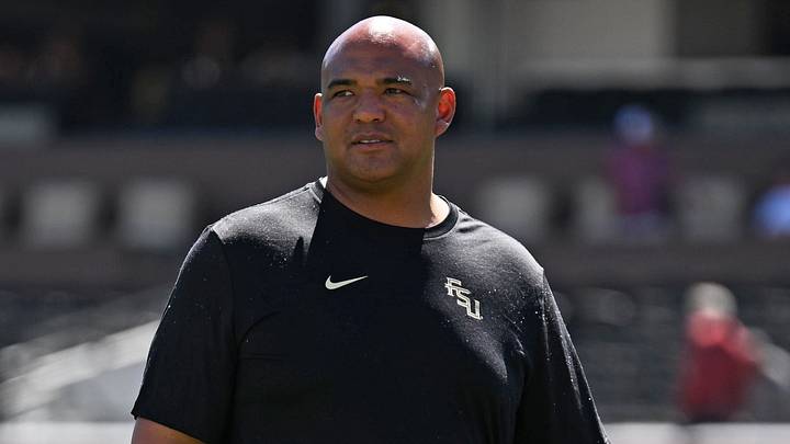 Sep 26, 2026; Tallahassee, Florida, USA; Florida State Seminoles defensive coordinator Tony White before a game against the Central Arkansas Bears at Doak S. Campbell Stadium. Mandatory Credit: Melina Myers-Imagn Images Sep 26, 2026; Tallahassee, Florida, USA; Florida State Seminoles defensive coordinator Tony White before a game against the Central Arkansas Bears at Doak S. Campbell Stadium. Mandatory Credit: Melina Myers-Imagn Images