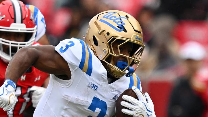 Sep 26, 2026; College Park, Maryland, USA; UCLA Bruins running back Wayne Knight (3) takes off on a 45-yard touchdown run on fourth down in the first half against the Maryland Terrapins at SECU Stadium. Mandatory Credit: Jamie Sabau-Imagn Images Sep 26, 2026; College Park, Maryland, USA; UCLA Bruins running back Wayne Knight (3) takes off on a 45-yard touchdown run on fourth down in the first half against the Maryland Terrapins at SECU Stadium. Mandatory Credit: Jamie Sabau-Imagn Images