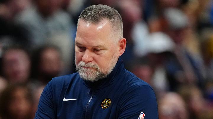Apr 6, 2025; Denver, Colorado, USA; Denver Nuggets head coach Michael Malone during the third quarter against the Indiana Pacers at Ball Arena. Mandatory Credit: Ron Chenoy-Imagn Images Apr 6, 2025; Denver, Colorado, USA; Denver Nuggets head coach Michael Malone during the third quarter against the Indiana Pacers at Ball Arena. Mandatory Credit: Ron Chenoy-Imagn Images