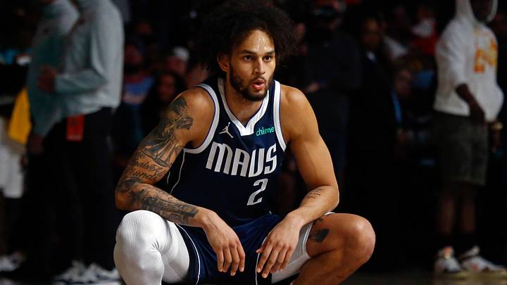 Apr 18, 2025; Memphis, Tennessee, USA; Dallas Mavericks center Dereck Lively II (2) stretches prior to the game against the Memphis Grizzlies at FedExForum. Mandatory Credit: Petre Thomas-Imagn Images Apr 18, 2025; Memphis, Tennessee, USA; Dallas Mavericks center Dereck Lively II (2) stretches prior to the game against the Memphis Grizzlies at FedExForum. Mandatory Credit: Petre Thomas-Imagn Images