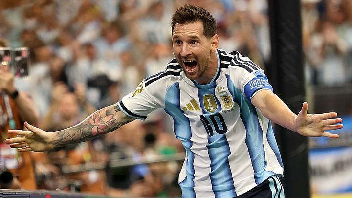 Lionel Messi was excited as everybody else about his goals. Lionel Messi was excited as everybody else about his goals.