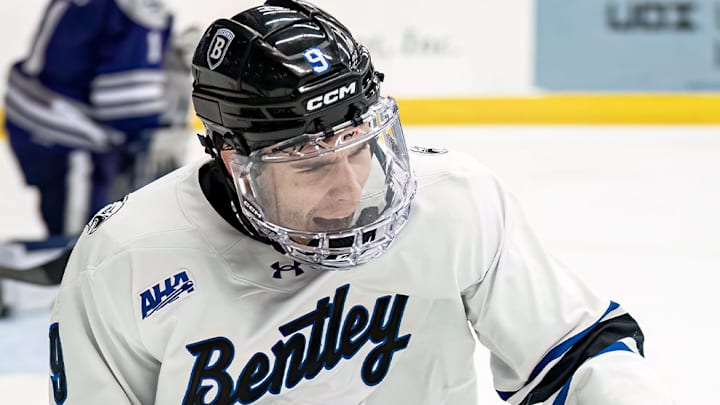 After playing in their first NCAA Tournament last year, senior forward Jake Black and the Bentley Falcons are aiming to go back. 