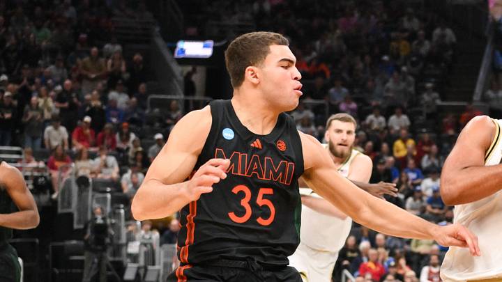 Mar 22, 2026; St. Louis, MO, USA; Purdue Boilermakers guard C.J. Cox (0) drives against Miami Hurricanes guard Dante Allen (35) during the second half during a second round game of the men's 2026 NCAA Tournament at Enterprise Center. Mandatory Credit: Jeff Curry-Imagn Images