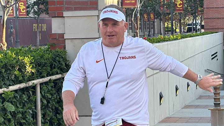 USC Trojans defensive coordinator Gary Patterson USC Trojans defensive coordinator Gary Patterson