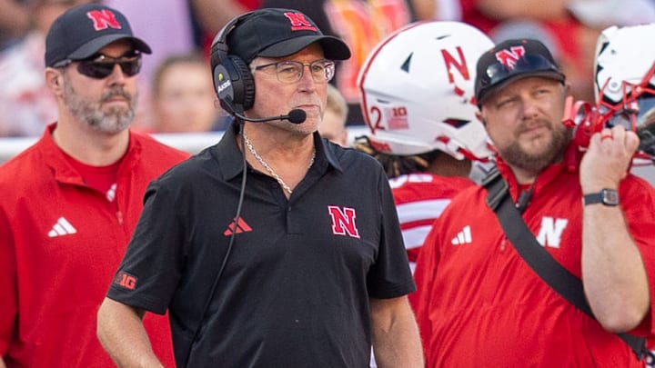 Nebraska offensive coordinator Dana Holgorsen looks on from the sideline against Michigan. Nebraska offensive coordinator Dana Holgorsen looks on from the sideline against Michigan.