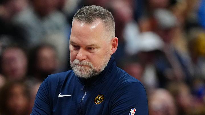 Apr 6, 2025; Denver, Colorado, USA; Denver Nuggets head coach Michael Malone during the third quarter against the Indiana Pacers at Ball Arena. Mandatory Credit: Ron Chenoy-Imagn Images Apr 6, 2025; Denver, Colorado, USA; Denver Nuggets head coach Michael Malone during the third quarter against the Indiana Pacers at Ball Arena. Mandatory Credit: Ron Chenoy-Imagn Images