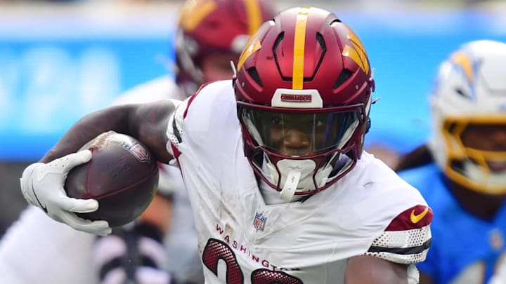 Washington Commanders running back Jacory Croskey-Merritt