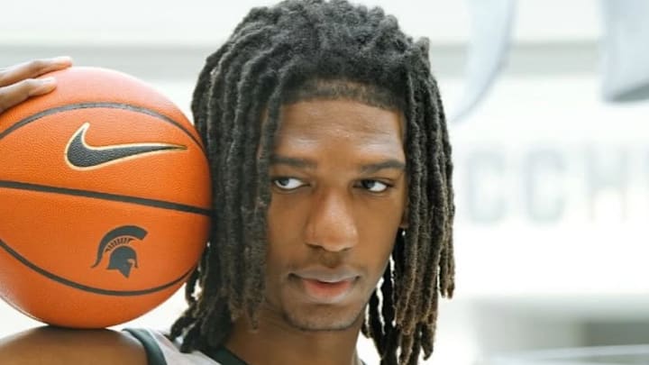 Center Ethan Taylor on an official visit to Michigan State.