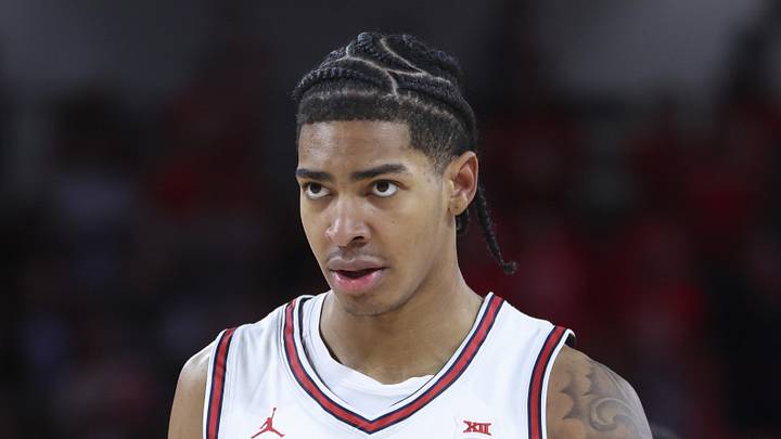Dec 10, 2025; Houston, Texas, USA; Houston Cougars forward Chris Cenac Jr. (5) reaccts after a play during the first half against the Jackson State Tigers at Fertitta Center. Mandatory Credit: Troy Taormina-Imagn Images Dec 10, 2025; Houston, Texas, USA; Houston Cougars forward Chris Cenac Jr. (5) reaccts after a play during the first half against the Jackson State Tigers at Fertitta Center. Mandatory Credit: Troy Taormina-Imagn Images