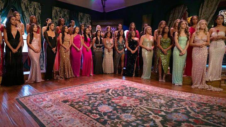THE BACHELOR - “2801” - Love awaits 32 extraordinary women as they make “Bachelor” history and open their hearts to Joey Graziadei on the season premiere of “The Bachelor.” With a first impression rose on the table, every moment counts. MONDAY, JAN. 22 (8:00-10:01 p.m. EST), on ABC. (Disney/John Fleenor)
TOP: AUTUMN, LEXI, CHANDLER, KYRA, EVALIN, MARLENA, SANDRA, SYDNEY, SAMANTHA, KATELYN, JESSICA, KELSEY T
BOTTOM: ERIKA, RACHEL, JENN, LAUREN, SAM, ZOE, TALYAH, MARIA, KAYLA, MADINA, CHRISSA,