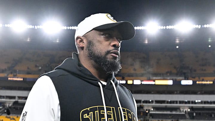 Jan 12, 2026; Pittsburgh, PA, USA; Pittsburgh Steelers head coach Mike Tomlin leaves the field following an AFC Wild Card Round loss to the Houston Texans at Acrisure Stadium. Mandatory Credit: Barry Reeger-Imagn Images