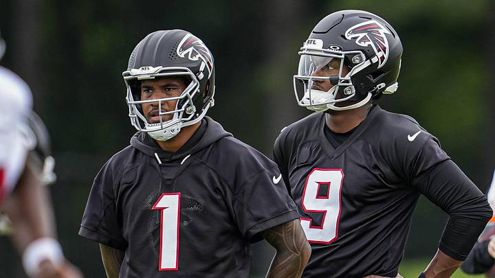 Atlanta Falcons quarterbacks Tua Tagovailoa and  Michael Penix Jr.