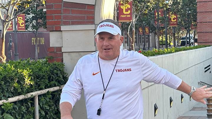 USC Trojans defensive coordinator Gary Patterson USC Trojans defensive coordinator Gary Patterson
