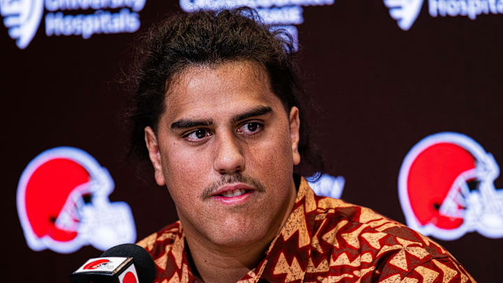 Cleveland Browns first round draft pick Spencer Fano