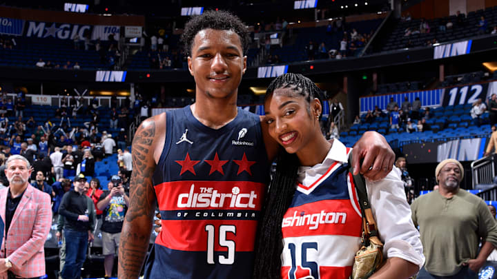 Angel Reese supported her younger brother Julian in his second NBA start. Angel Reese supported her younger brother Julian in his second NBA start.