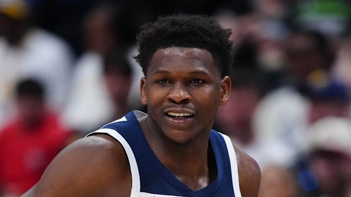 Mar 1, 2026; Denver, Colorado, USA; Minnesota Timberwolves guard Anthony Edwards (5) controls the ball in the second quarter against the Denver Nuggets at Ball Arena. Mandatory Credit: Ron Chenoy-Imagn Images Mar 1, 2026; Denver, Colorado, USA; Minnesota Timberwolves guard Anthony Edwards (5) controls the ball in the second quarter against the Denver Nuggets at Ball Arena. Mandatory Credit: Ron Chenoy-Imagn Images
