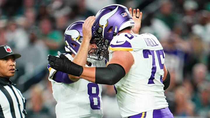 Minnesota Vikings QB Kirk Cousins and RT Brian O'Neill