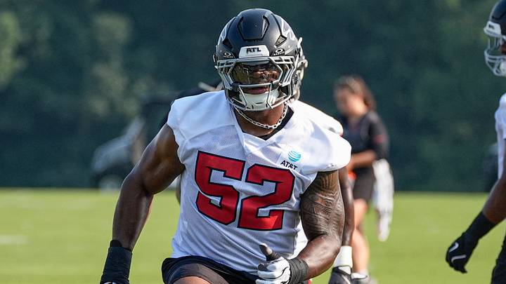 Atlanta Falcons edge Samson Ebukam was slated as a starter before Pearce's suspension because of his run defense. Atlanta Falcons edge Samson Ebukam was slated as a starter before Pearce's suspension because of his run defense.