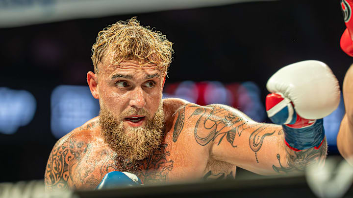 Jake Paul is closing in to strike Julio Chavez Jr.'s face at the Honda Center in Anaheim California on June 29th, 2025. Jake Paul is closing in to strike Julio Chavez Jr.'s face at the Honda Center in Anaheim California on June 29th, 2025.