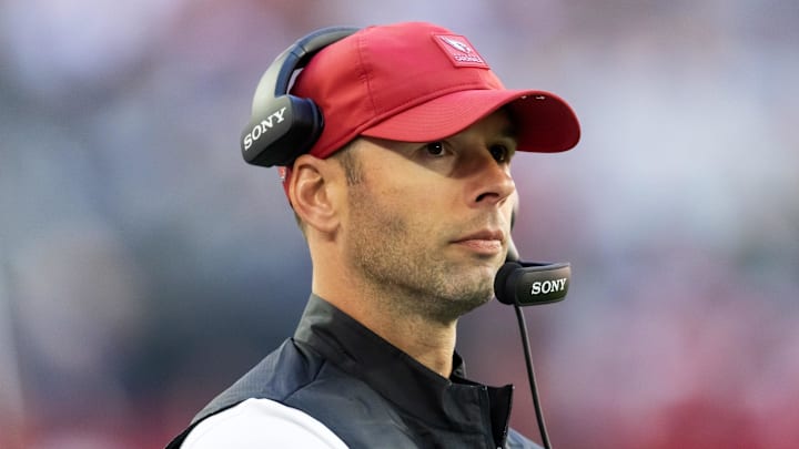 Dec 21, 2025; Glendale, Arizona, USA; Arizona Cardinals head coach Jonathan Gannon against the Atlanta Falcons at State Farm Stadium. Mandatory Credit: Mark J. Rebilas-Imagn Images Dec 21, 2025; Glendale, Arizona, USA; Arizona Cardinals head coach Jonathan Gannon against the Atlanta Falcons at State Farm Stadium. Mandatory Credit: Mark J. Rebilas-Imagn Images