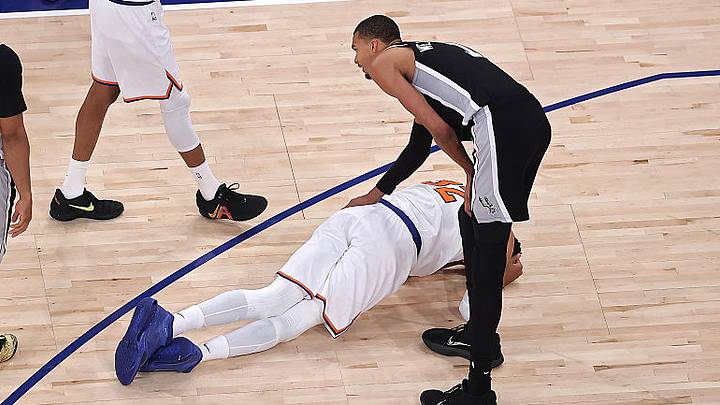 Victor Wembanyama picked up a flagrant foul for an elbow on Karl-Anthony Towns in Game 4 Victor Wembanyama picked up a flagrant foul for an elbow on Karl-Anthony Towns in Game 4