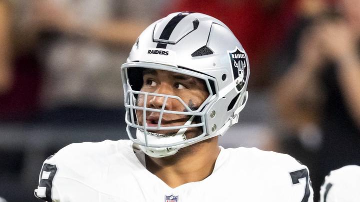 Las Vegas Raiders former offensive lineman Laki Tasi.
