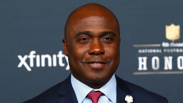 Jan 31, 2015; Phoenix, AZ, USA; Indianaplis Colts former running back Marshall Faulk on the red carpet prior to the NFL Honors award ceremony at Symphony Hall. Mandatory Credit: Mark J. Rebilas-Imagn Images