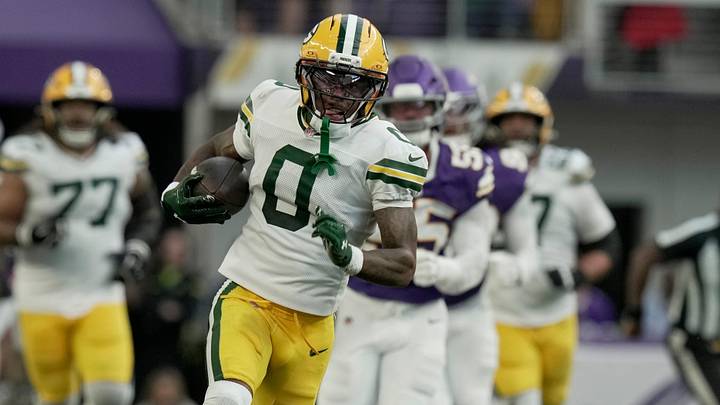 Green Bay Packers wide receiver Matthew Golden (0) makes a 42-yard reception during the fourth quarter of their game Sunday, Sept. 13, 2026 at U.S. Bank Stadium in Minneapolis, Minnesota. The Minnesota Vikings beat the Green Bay Packers 39-22. Green Bay Packers wide receiver Matthew Golden (0) makes a 42-yard reception during the fourth quarter of their game Sunday, Sept. 13, 2026 at U.S. Bank Stadium in Minneapolis, Minnesota. The Minnesota Vikings beat the Green Bay Packers 39-22.