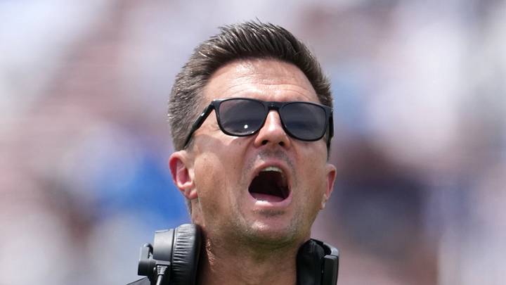 May 2, 2026; Pasadena, CA, USA; UCLA Bruins coach Bob Chesney reacts during the spring game at Rose Bowl. Mandatory Credit: Kirby Lee-Imagn Images May 2, 2026; Pasadena, CA, USA; UCLA Bruins coach Bob Chesney reacts during the spring game at Rose Bowl. Mandatory Credit: Kirby Lee-Imagn Images