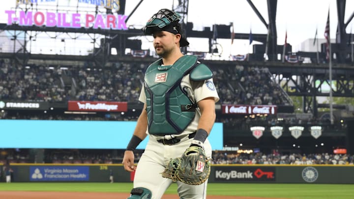 Cal Raleigh caught 15 innings for the Mariners in their Game 5 thrilling win over the Tigers