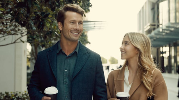 Glen Powell and Sydney Sweeney star in ANYONE BUT YOU.