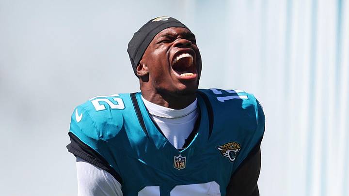 Oct 12, 2025; Jacksonville, Florida, USA; Jacksonville Jaguars wide receiver Travis Hunter (12) runs on the field before the game against the Seattle Seahawks at EverBank Stadium. Mandatory Credit: Morgan Tencza-Imagn Images Oct 12, 2025; Jacksonville, Florida, USA; Jacksonville Jaguars wide receiver Travis Hunter (12) runs on the field before the game against the Seattle Seahawks at EverBank Stadium. Mandatory Credit: Morgan Tencza-Imagn Images