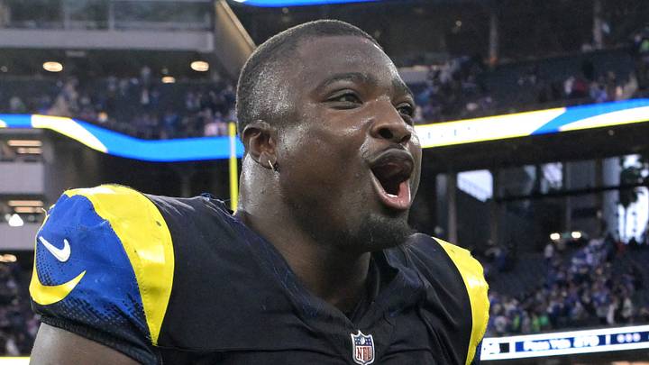 Los Angeles Rams linebacker Byron Young. Los Angeles Rams linebacker Byron Young.