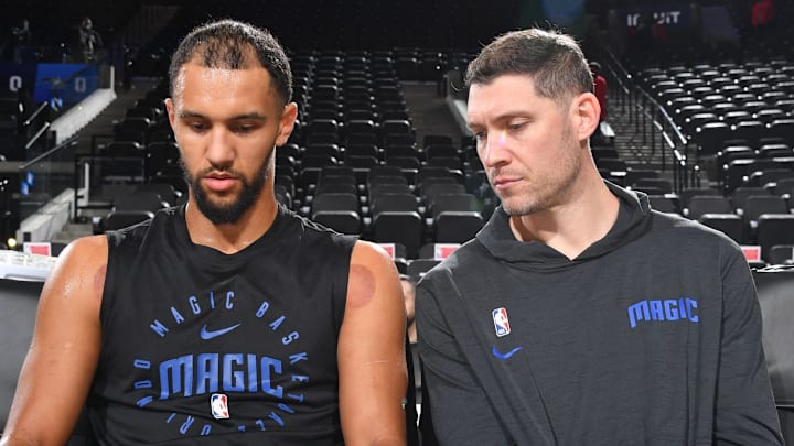 Orlando Magic assistant coach Bret Brielmaier (right) was a reported finalist to be the next head coach of the Australia Boomers.