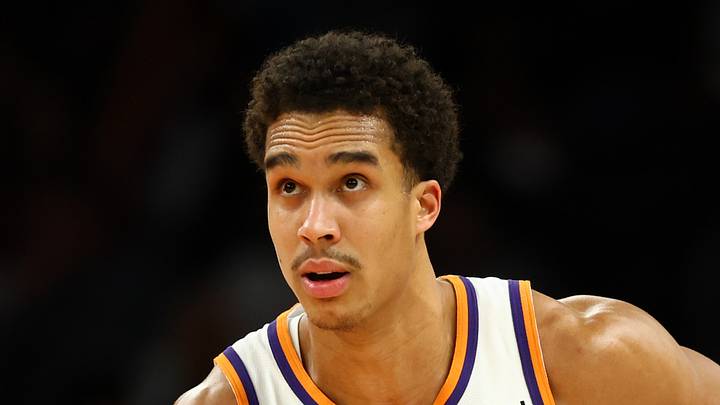 Phoenix, Arizona, USA; Phoenix Suns forward Oso Ighodaro (11) against the Golden State Warriors at Mortgage Matchup Center on Feb 5, 2026. Phoenix, Arizona, USA; Phoenix Suns forward Oso Ighodaro (11) against the Golden State Warriors at Mortgage Matchup Center on Feb 5, 2026.